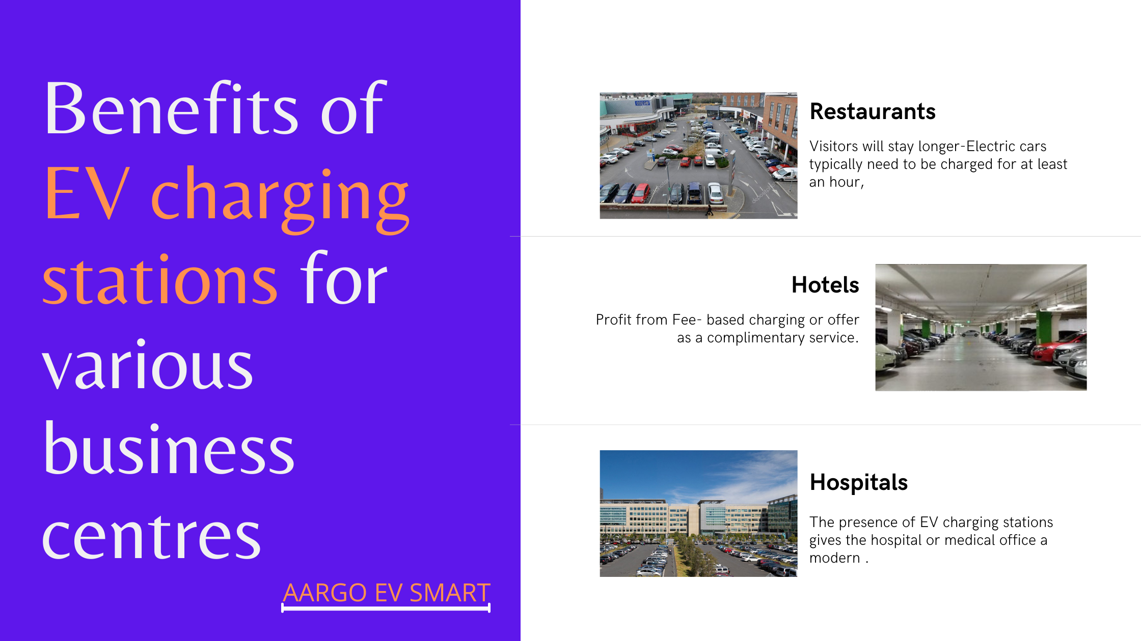 EV Charging Stations benefits for your Business. AARGO EV SMART